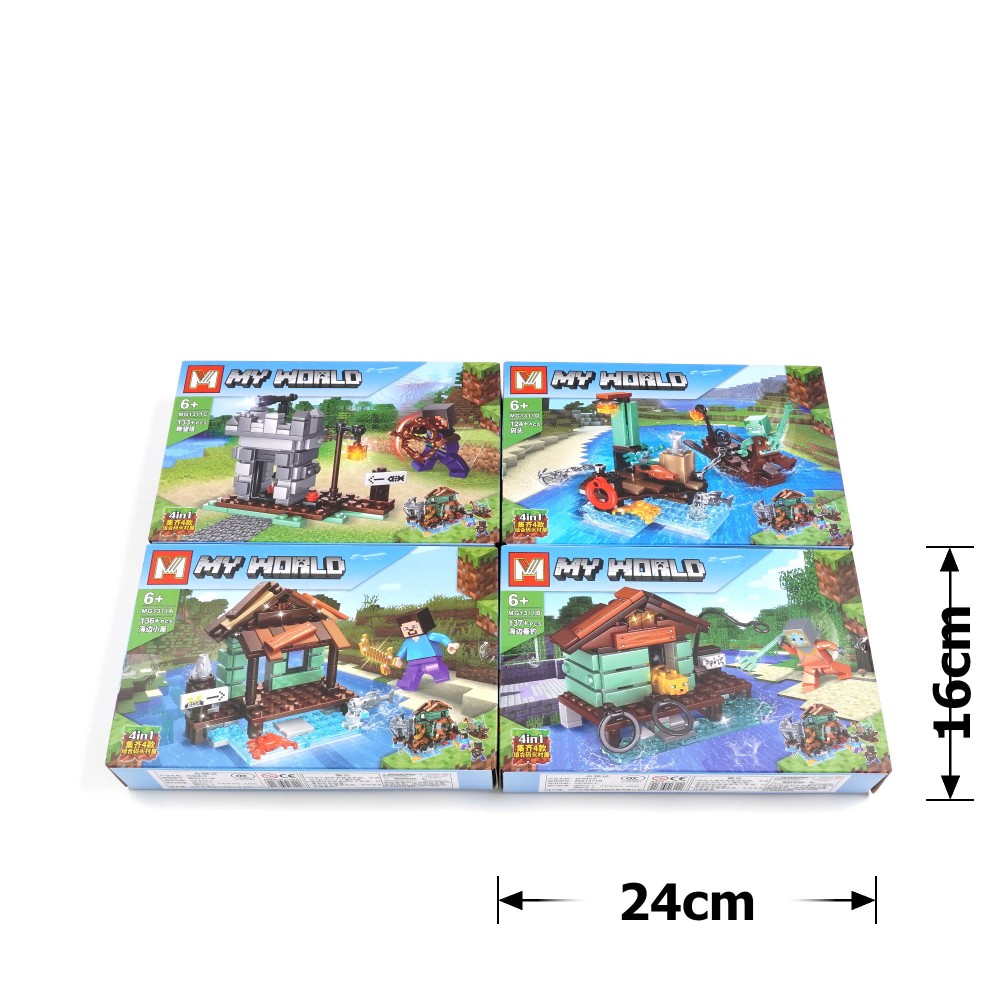 Набір блокових конструкторів Майнкрафт 8шт (30888) 2