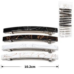 Набір автоматичних заколок глянсові з візерунками (13-13734)