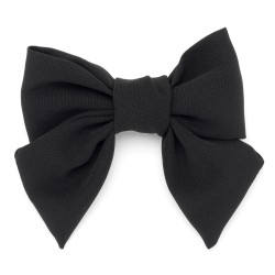  Заколка-автомат з бантом із софтової тканини 13см (23090)