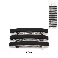 Набор автоматических заколок матовый чёрный (22-26890)