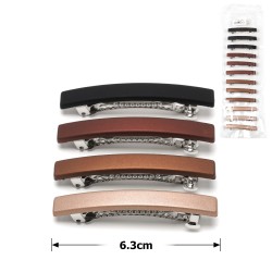 Набір автоматичних заколок матовий коричневий (21-28462)