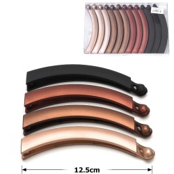 Набор заколок бананов для волос матовые коричневые (28463)