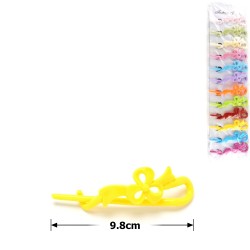 Набір заколок бананів для волосся кольорові Квітка (332)