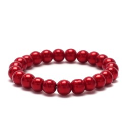 Браслет на руку під перли червоні Ø8мм (13007)