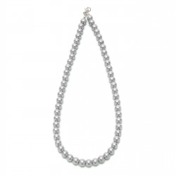  Підвіска на шию з намистин сірого кольору Ø8мм (27594)