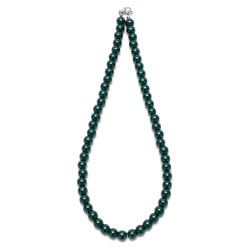  Підвіска на шию з намистин смарагдового кольору Ø8мм (28329)