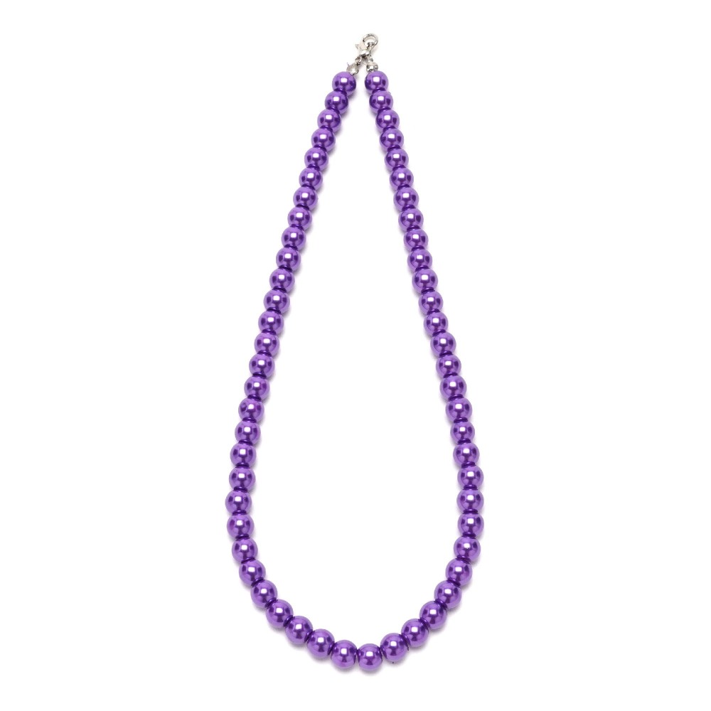 Подвеска на шею из бусин фиолетового цвета Ø8мм (28379) 3