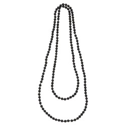 Підвіска на шию з намистин чорного кольору Ø6мм (3941)
