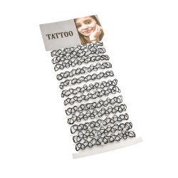 Набір чокерів-браслетів з намистинами чорні (13247)