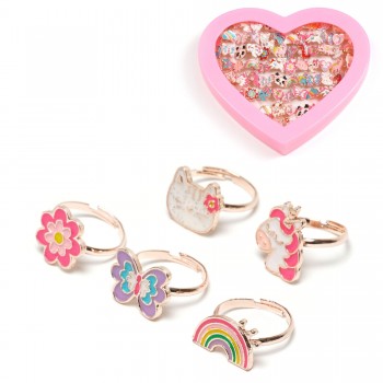 Набір дитячих кілець 72шт різнокольорові (31357)