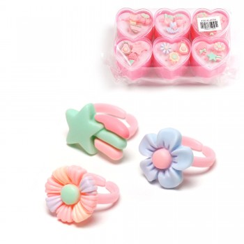 Набір дитячих кілець 12х3шт різнокольорові (31360)