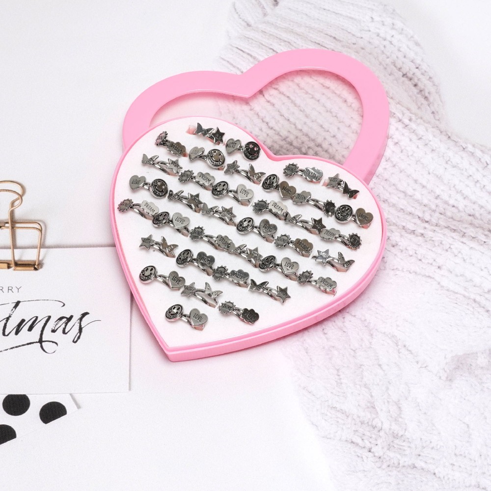 Набір каблучок 72шт сріблясті (31361) 3