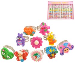  Набір дитячих кілець 100шт різнокольорові (371)