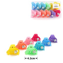 Набір заколок-крабів (12-13184) матових зі стразами