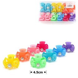 Набір заколок-крабів (72-13185) матових зі стразами