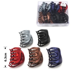 Набір заколок-крабів (108-15346) з подвійними зубами матові