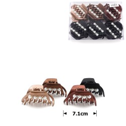 Набір заколок-крабів (14-15358) матових з перлами