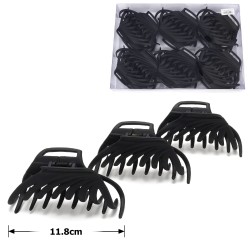 Набор заколок-крабов (18-26835) матовых чёрных