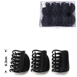 Набір заколок-крабів (105-26839) з подвійними зубами матові