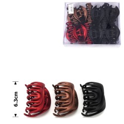 Набір заколок-крабів (108-26840) з подвійними зубами матові