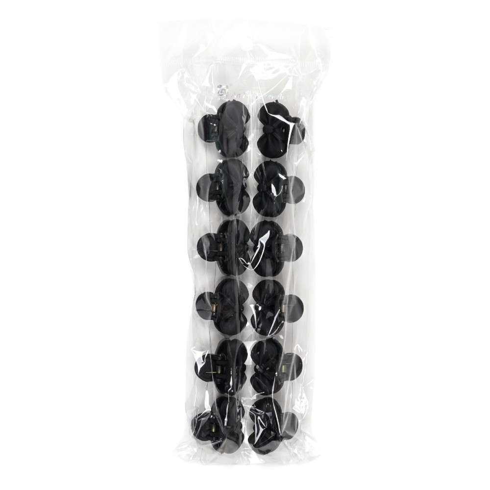 Набор заколок-крабов (51-26859) матовых чёрных 4