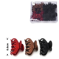 Набір заколок-крабів (110-26868) з подвійними зубами матові