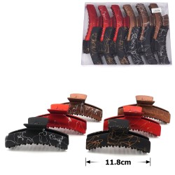 Набор заколок-крабов (28-26874) матовых с узорами