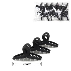 Набір заколок-крабів (93-28456) матовий чорний