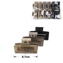 Набор заколок-крабов (97-28459) матовый коричневый