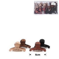 Набір заколок-крабів (40-28469) матових коричневих