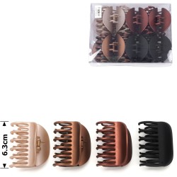 Набір заколок-крабів (105-28473) матових коричневих