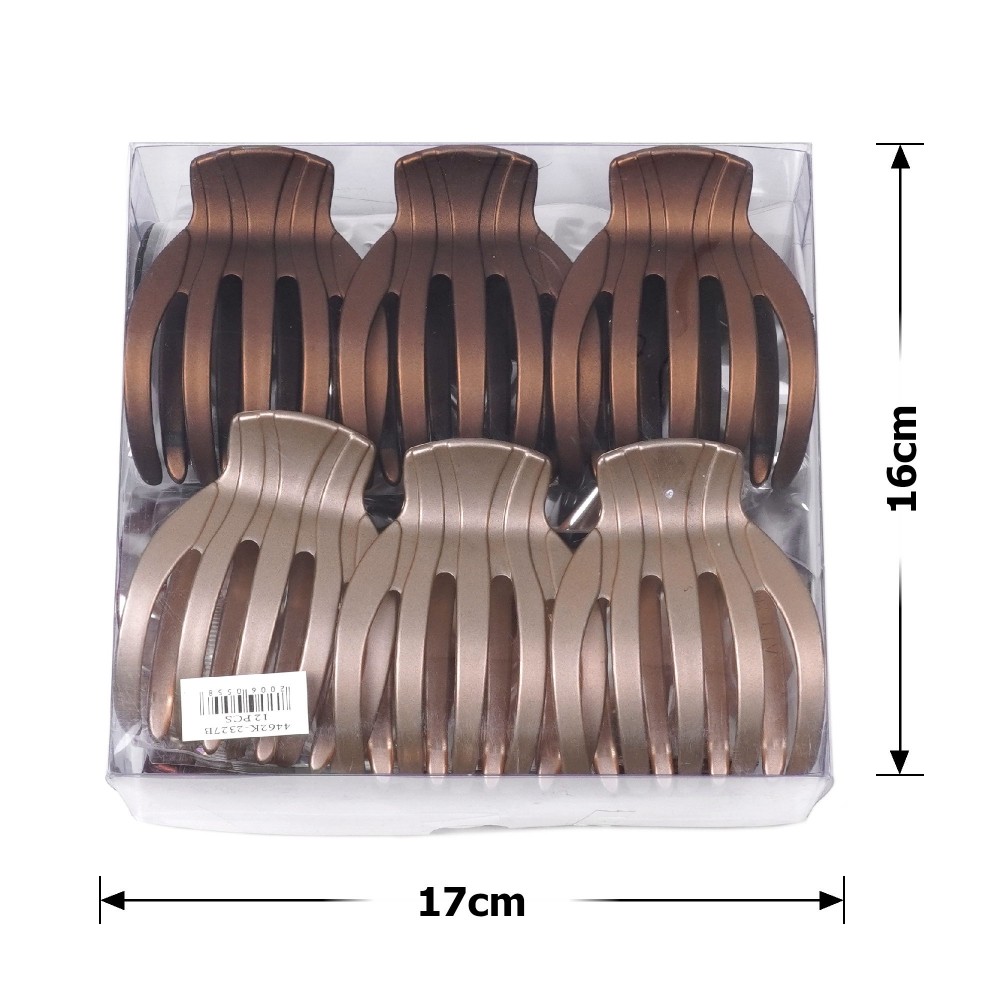 Набір бокових крабів для волосся (28481) коричневий 5