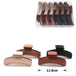 Набір заколок-крабів (28-29272) матових коричневих