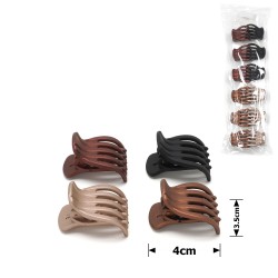 Набір бокових крабів для волосся коричневий (29282)