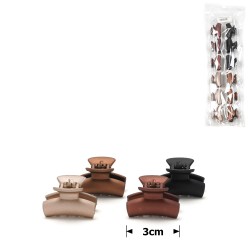 Набір заколок-крабів (21-29283) матових коричневих