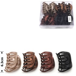 Набір заколок-крабів (108-29284) з подвійними зубами коричневі.