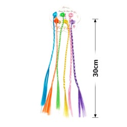  Набор заколок-прядей для волос цветные (31400)