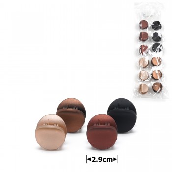 Набір заколок-крабів (81-31435) матових коричневих