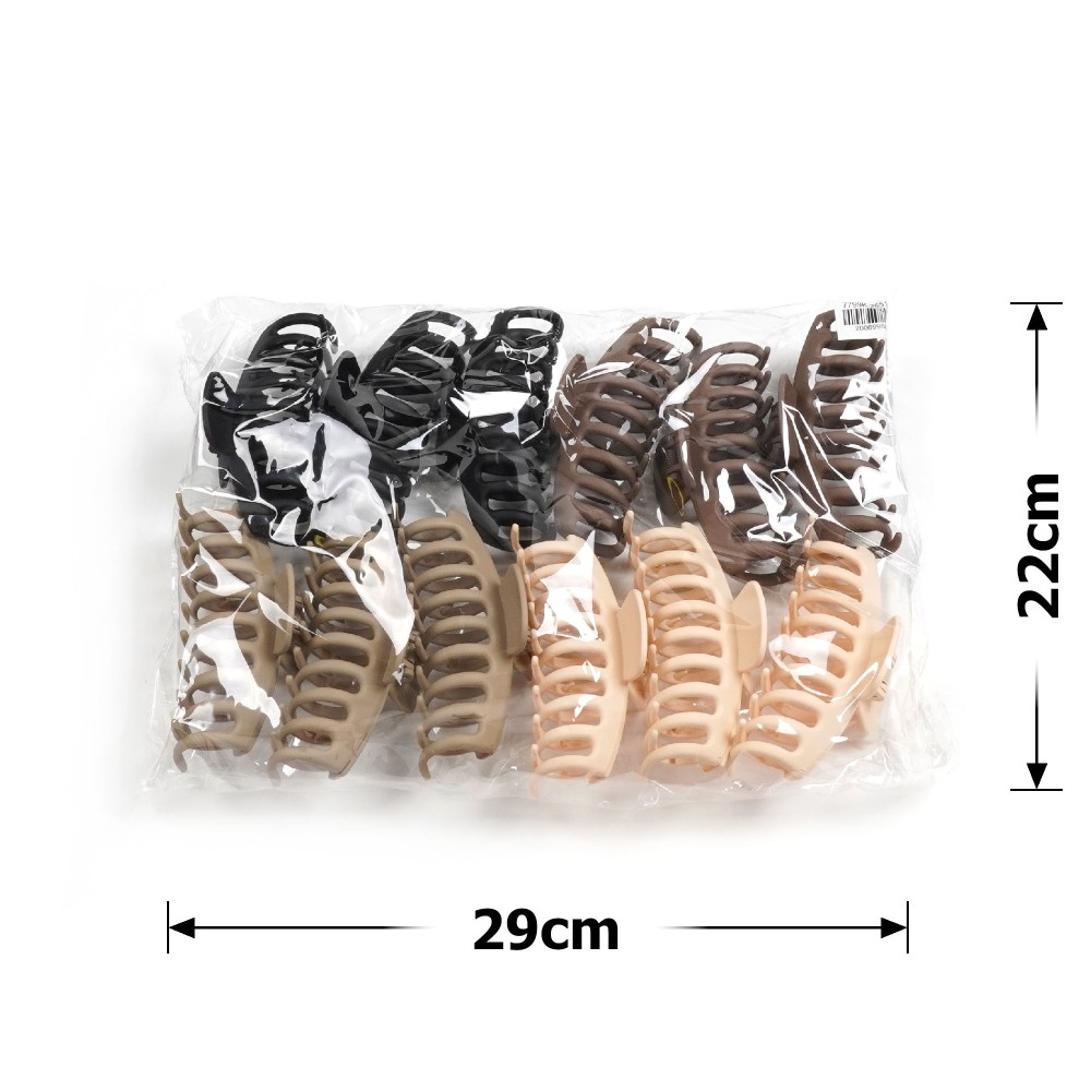 Набір заколок-крабів (102-31640) матовий коричневий 4