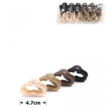 Набір заколок-крабів (106-31642) матовий коричневий