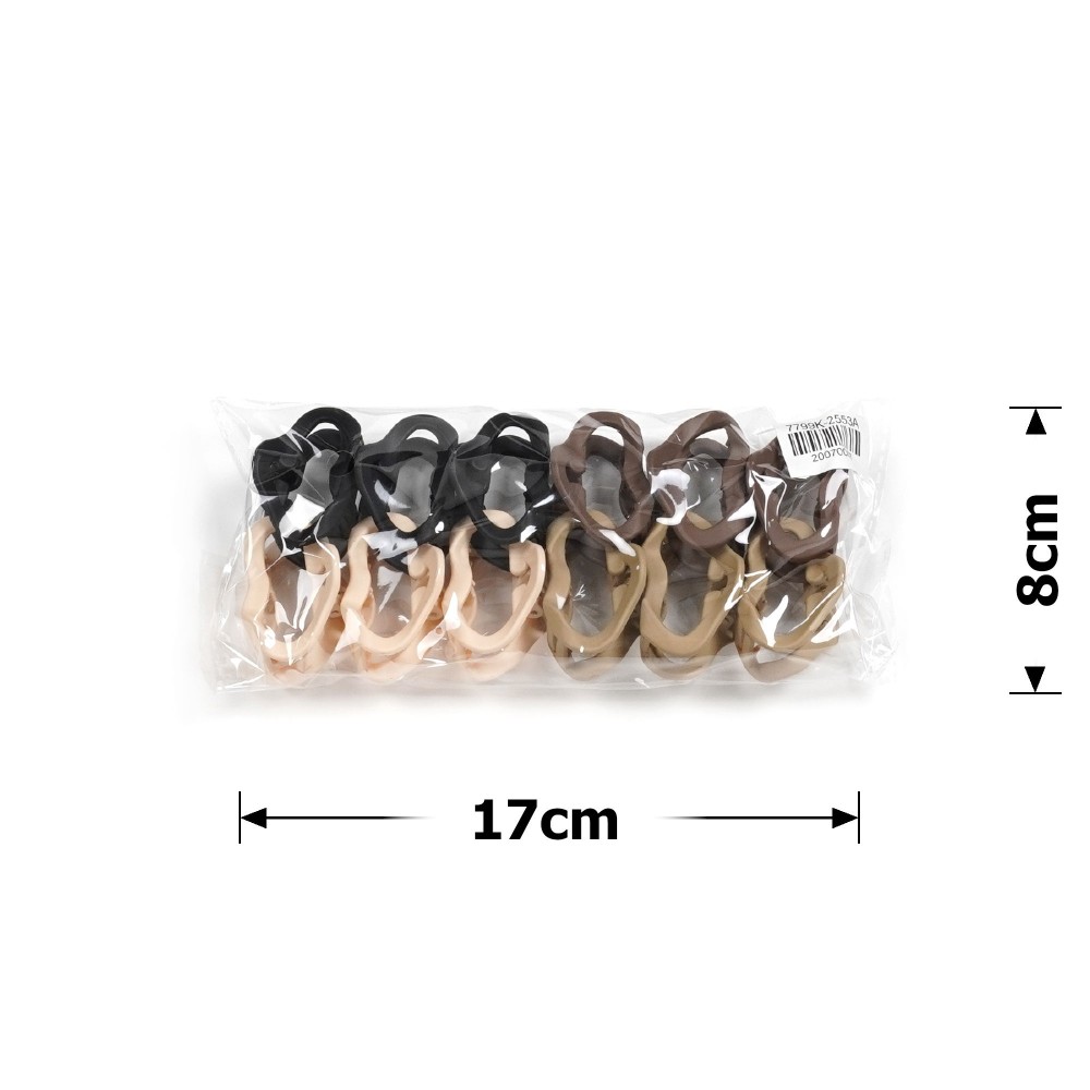 Набір заколок-крабів (106-31642) матовий коричневий 4