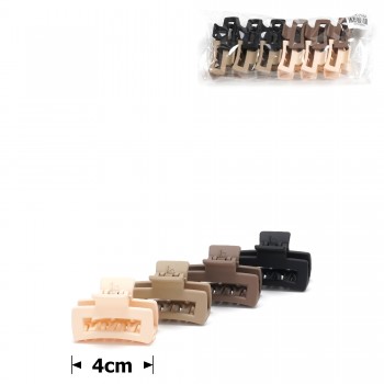 Набір заколок-крабів (113-31648) матовий коричневий