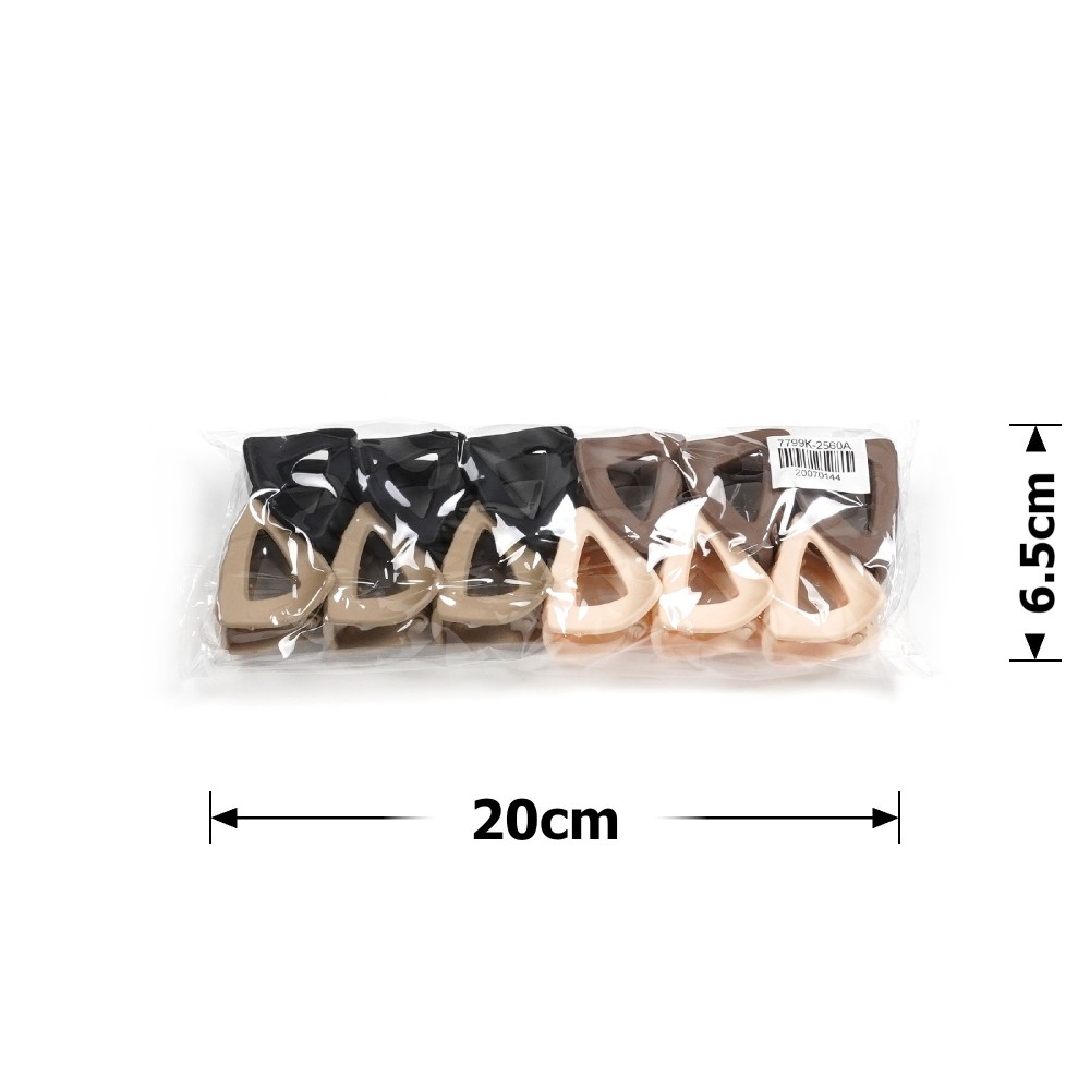 Набір заколок-крабів (122-31656) матовий коричневий 4