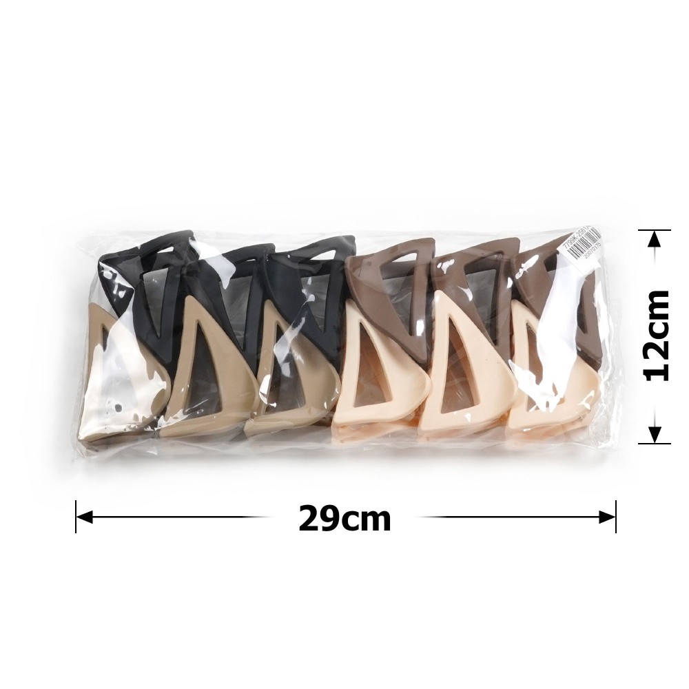 Набір заколок-крабів (124-31659) матовий коричневий 4