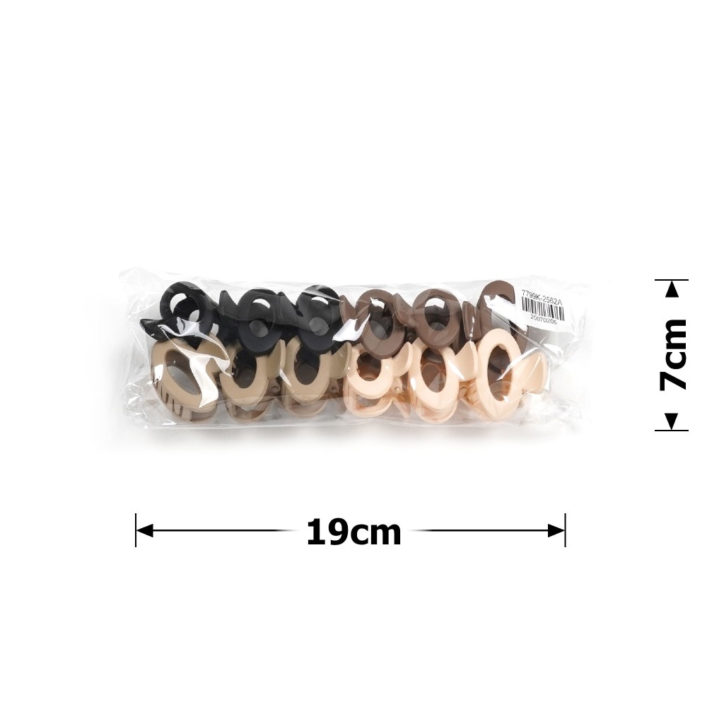 Набір заколок-крабів (127-31662) матовий коричневий 4