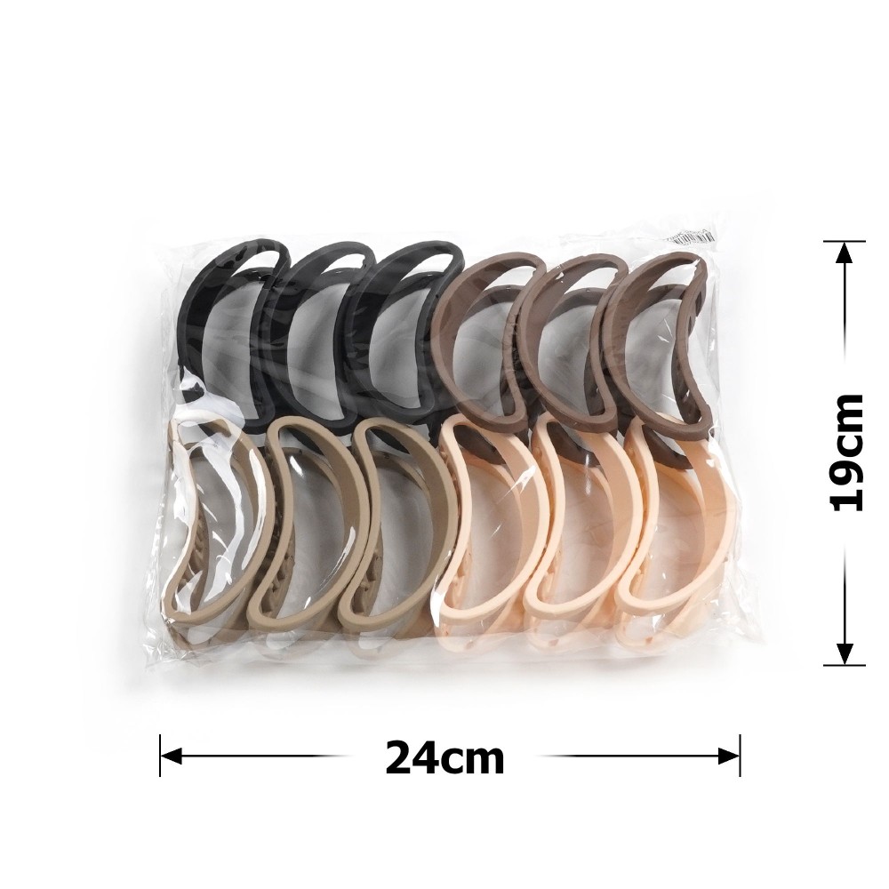 Набір заколок-крабів (130-31665) матовий коричневий 4