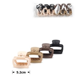  Набор заколок-крабов (136-31670) матовый коричневый