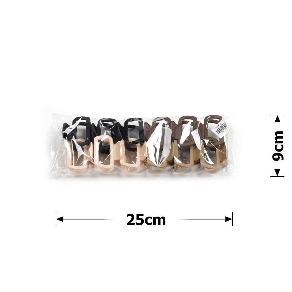 Набір заколок-крабів (136-31670) матовий коричневий 4