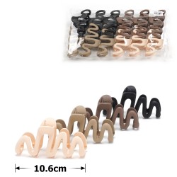  Набор заколок-крабов (147-31682) матовый коричневый