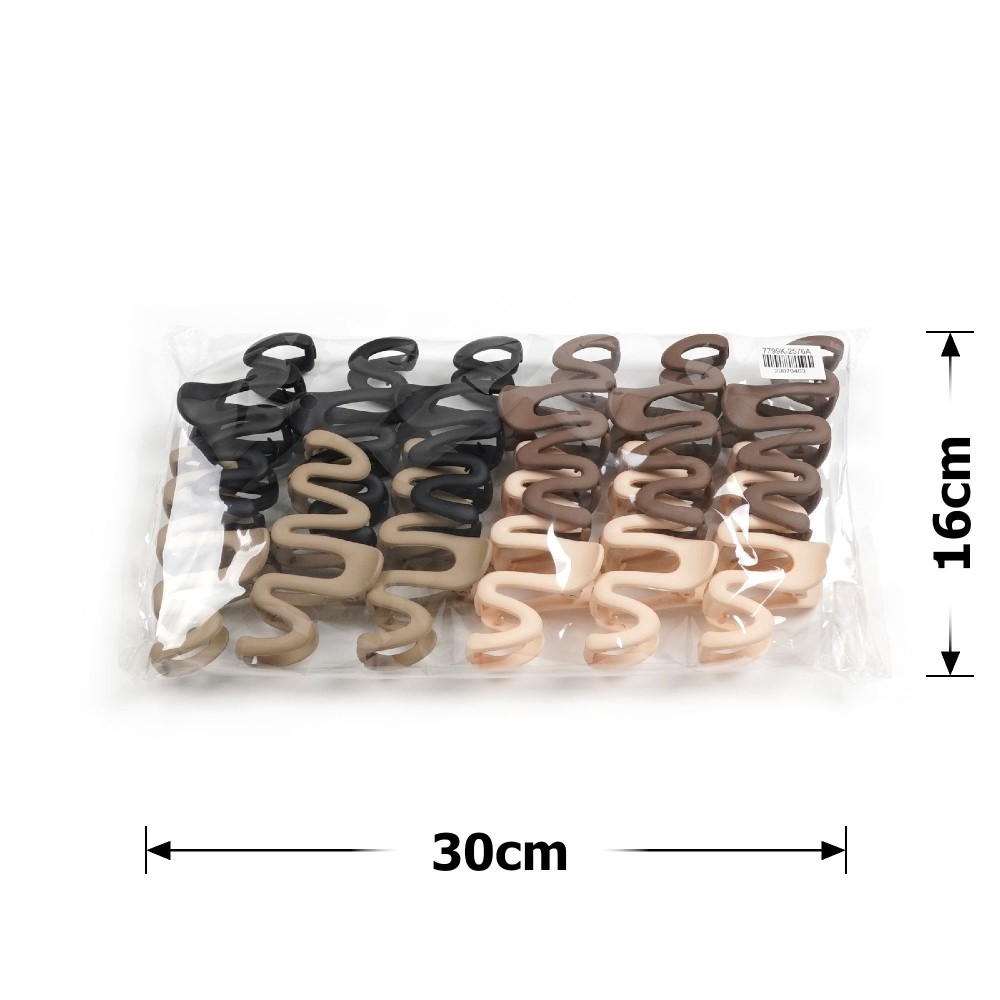 Набір заколок-крабів (147-31682) матовий коричневий 4